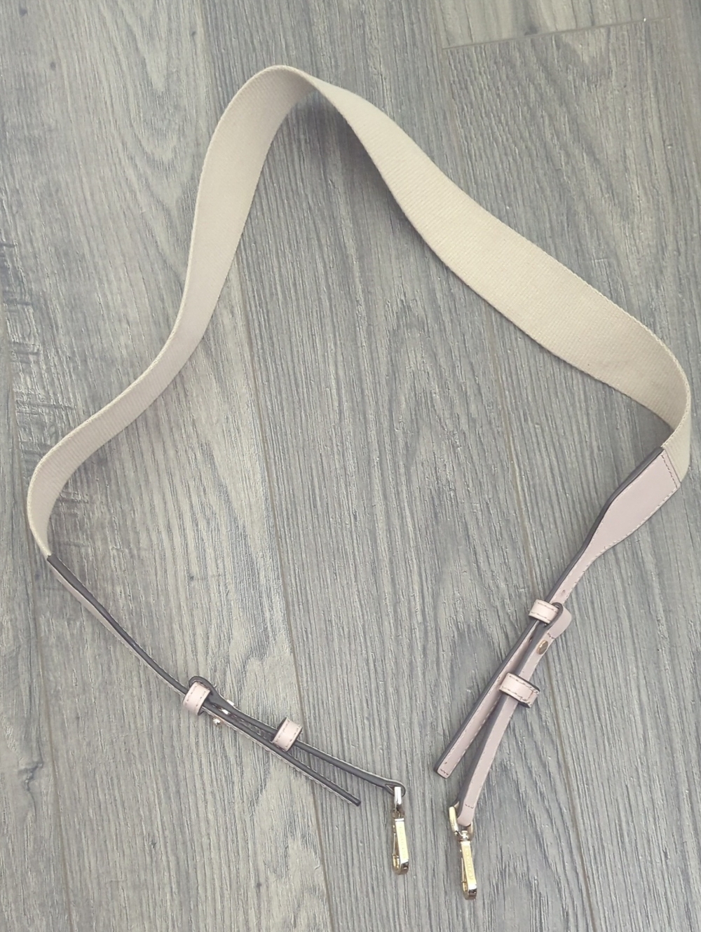 Michael Kors Beige and Light Pink Adjustable Crossbody Strap